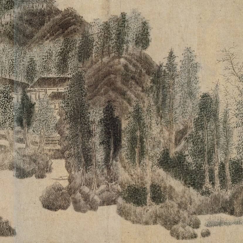 钱选《浮玉山居图卷》 历代国画 第5张-墨韵书香 钱选《浮玉山居图卷》 历代国画 第5张