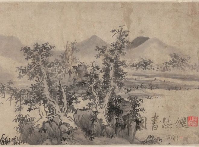 蓝瑛《秋山图》 历代国画 第2张