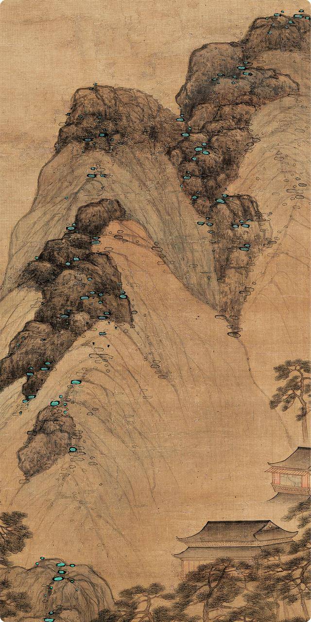 蓝瑛《松萝晚翠图》 历代国画 第4张