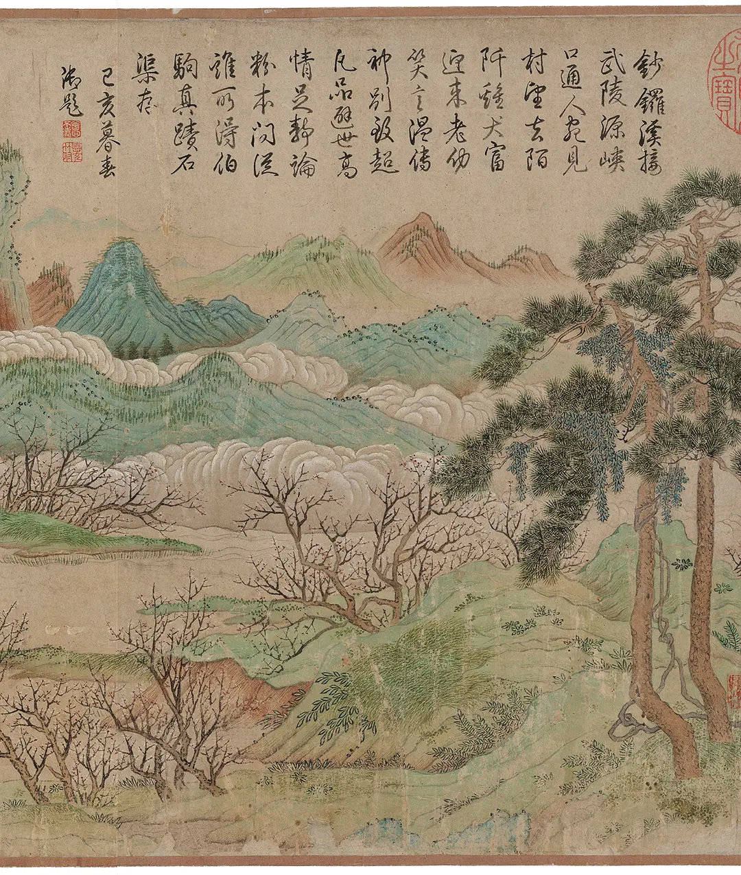 仇英 《桃花源图》 历代国画 第4张