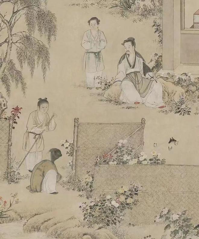 余省 《种秋花图》 历代国画 第3张