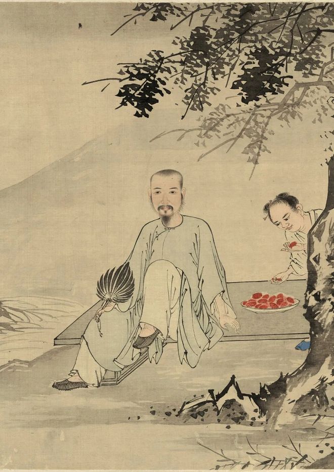 华喦《噉荔图》 历代国画 第3张