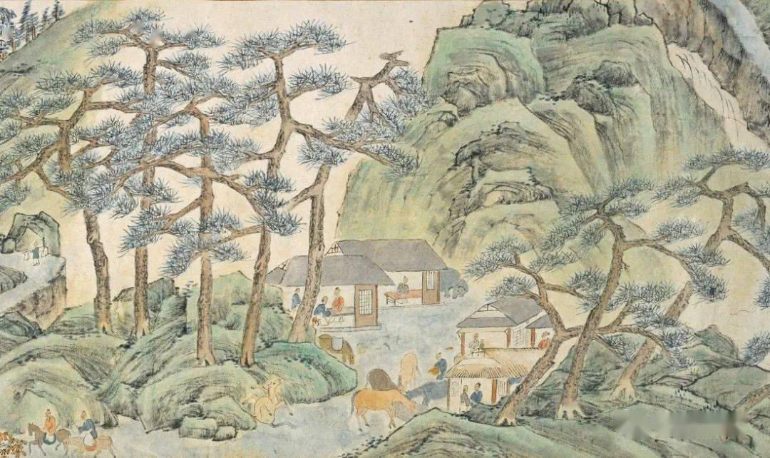 萧云从《秋山行旅图》 历代国画 第2张