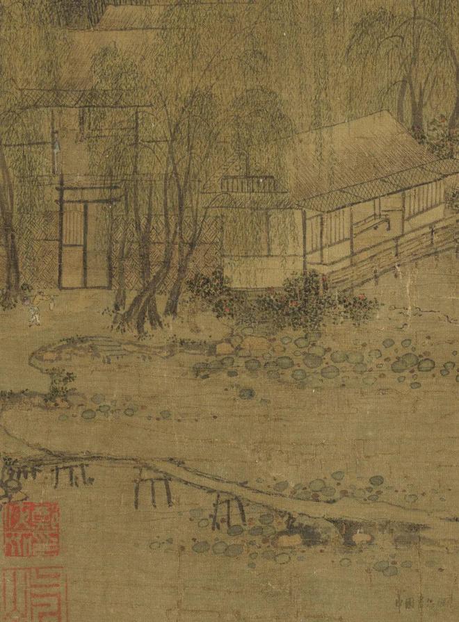 佚名《柳塘钓隐图》 历代国画 第5张