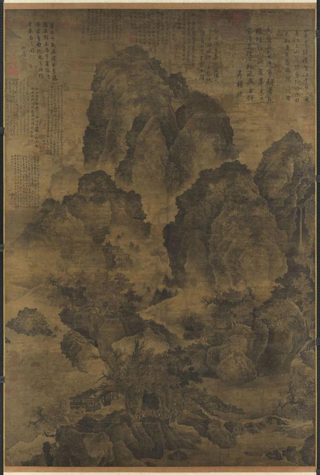 范宽《临流独坐图》 历代国画 第1张