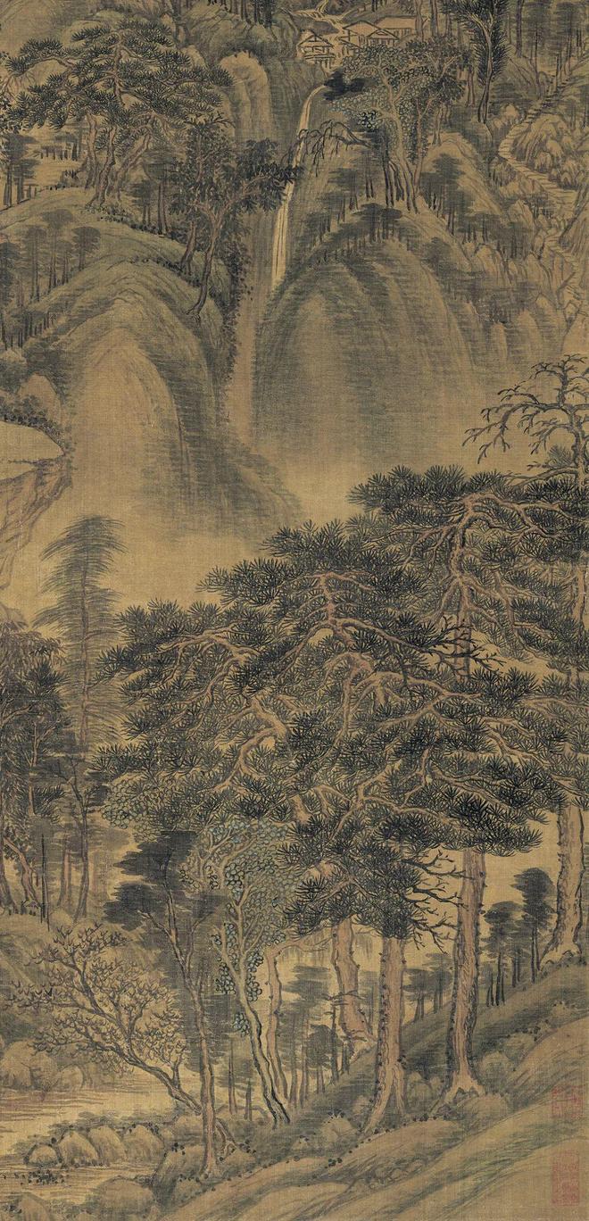 王时敏《南山积翠图》 历代国画 第2张