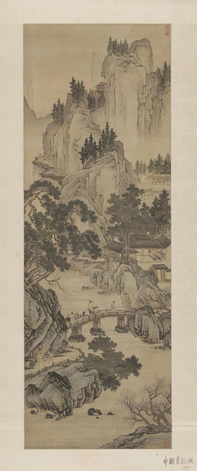 周臣《春山游骑图》 历代国画 第1张