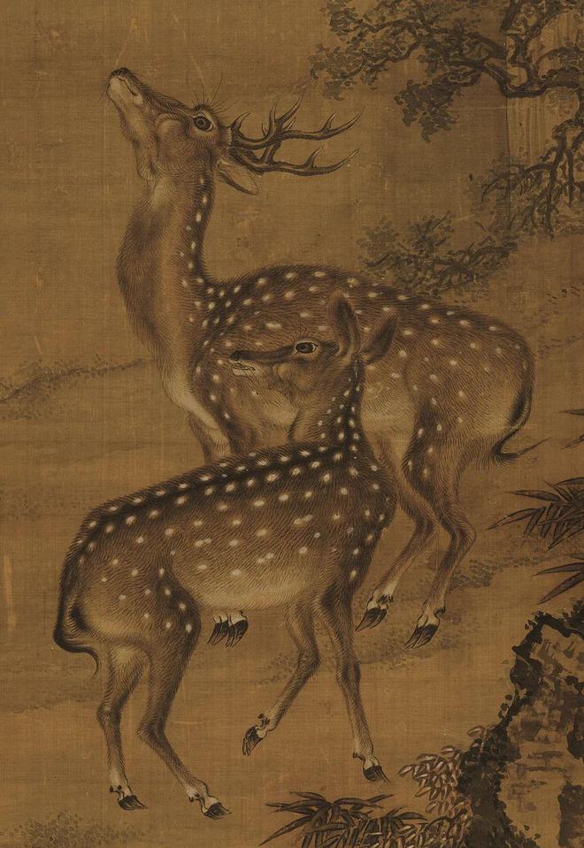 沈铨《双鹿图》 历代国画 第2张-墨韵书香 沈铨《双鹿图》 历代国画 第2张