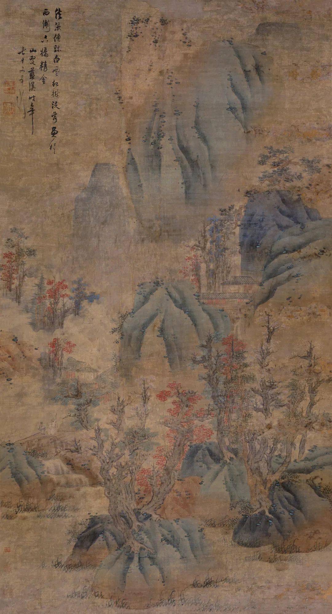 《白云红树图》轴 历代国画 第1张