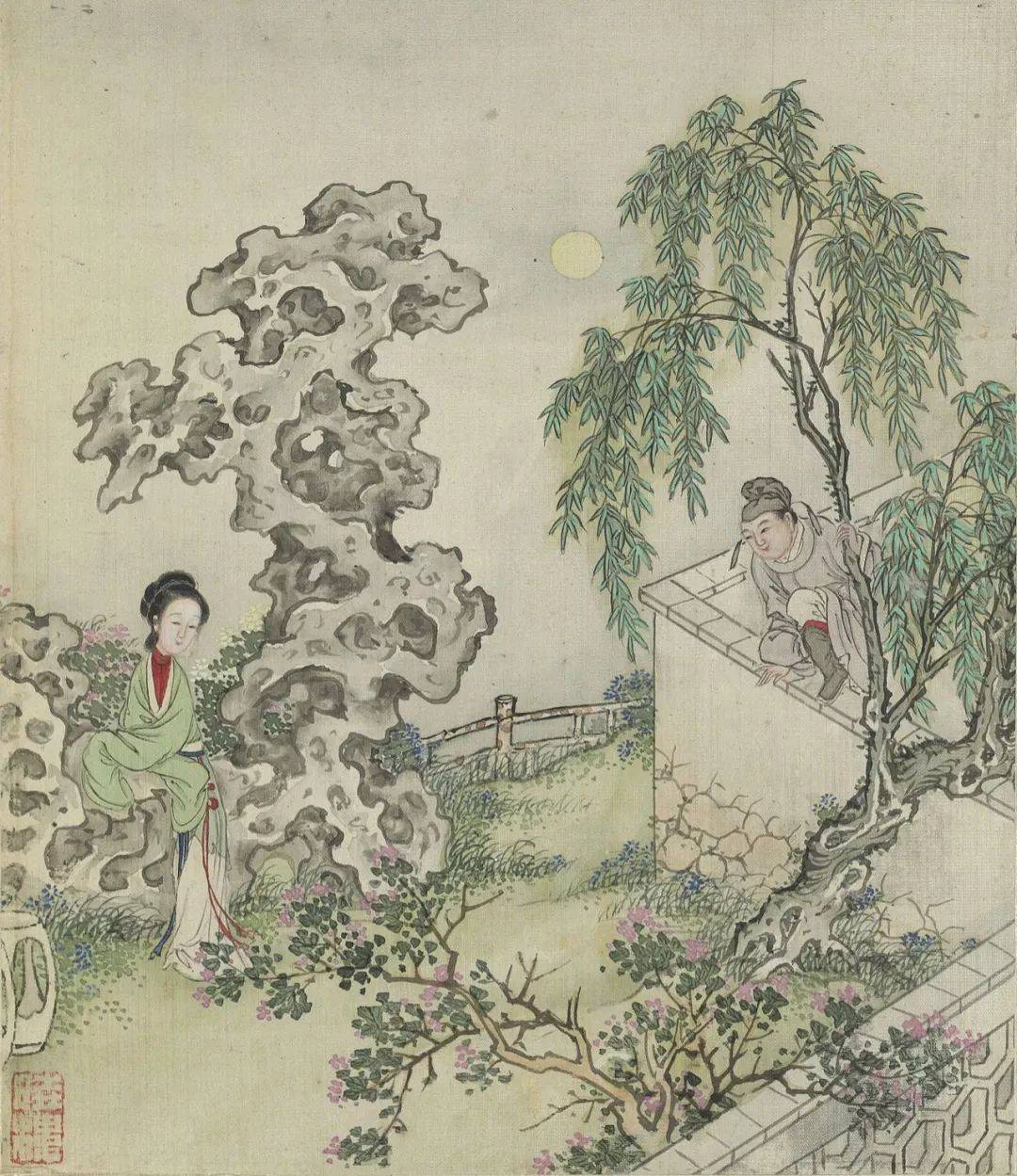 费丹旭《风月秋声》 历代国画 第6张