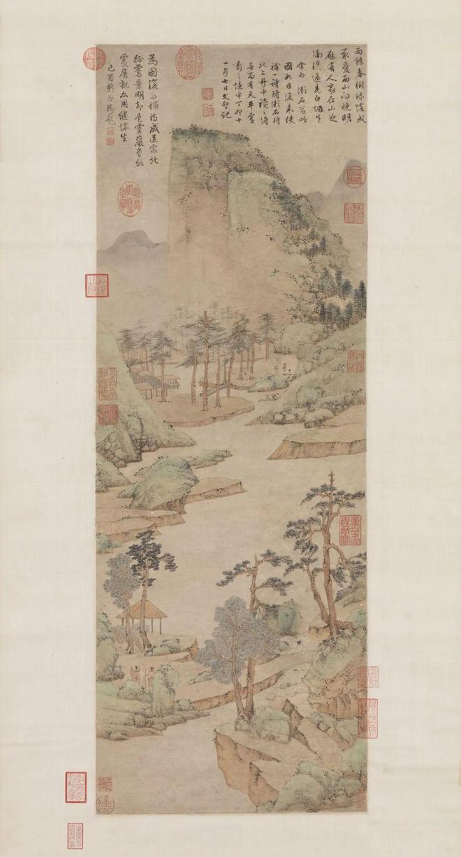 文徵明《雨余春树图》 历代国画 第1张