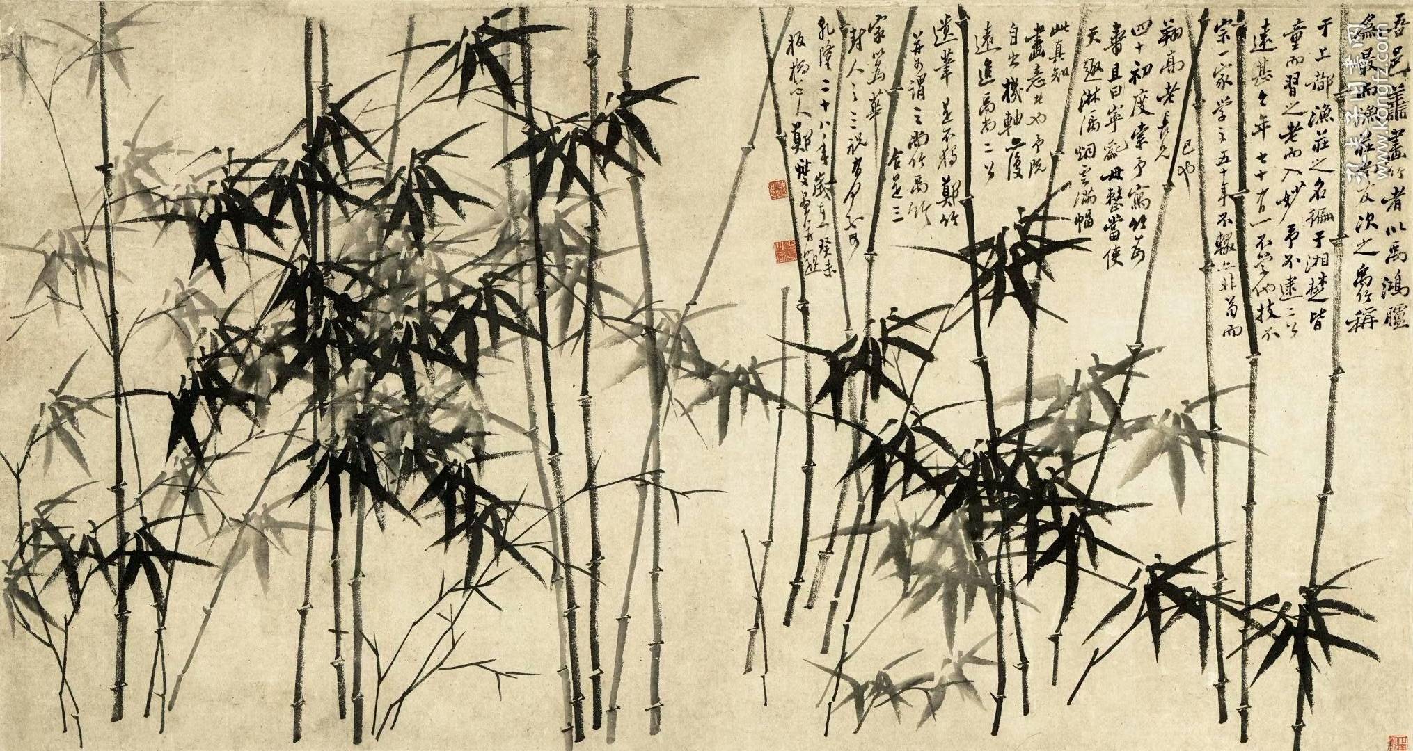 郑板桥《墨竹图》 历代国画 第3张-墨韵书香 郑板桥《墨竹图》 历代国画 第3张