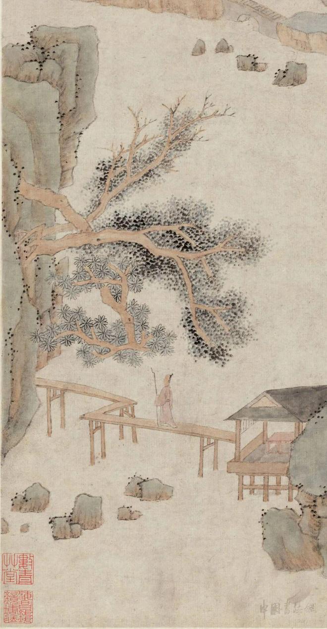 孙逸《溪桥觅句图》 历代国画 第3张-墨韵书香 孙逸《溪桥觅句图》 历代国画 第3张