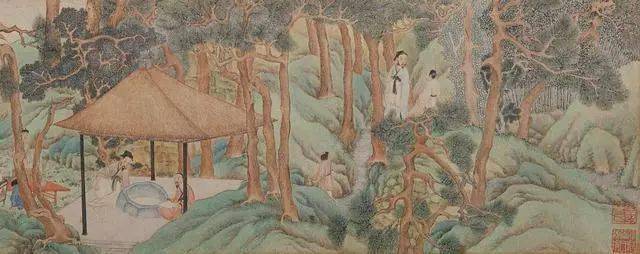 文征明《惠山茶会图》卷 历代国画 第1张