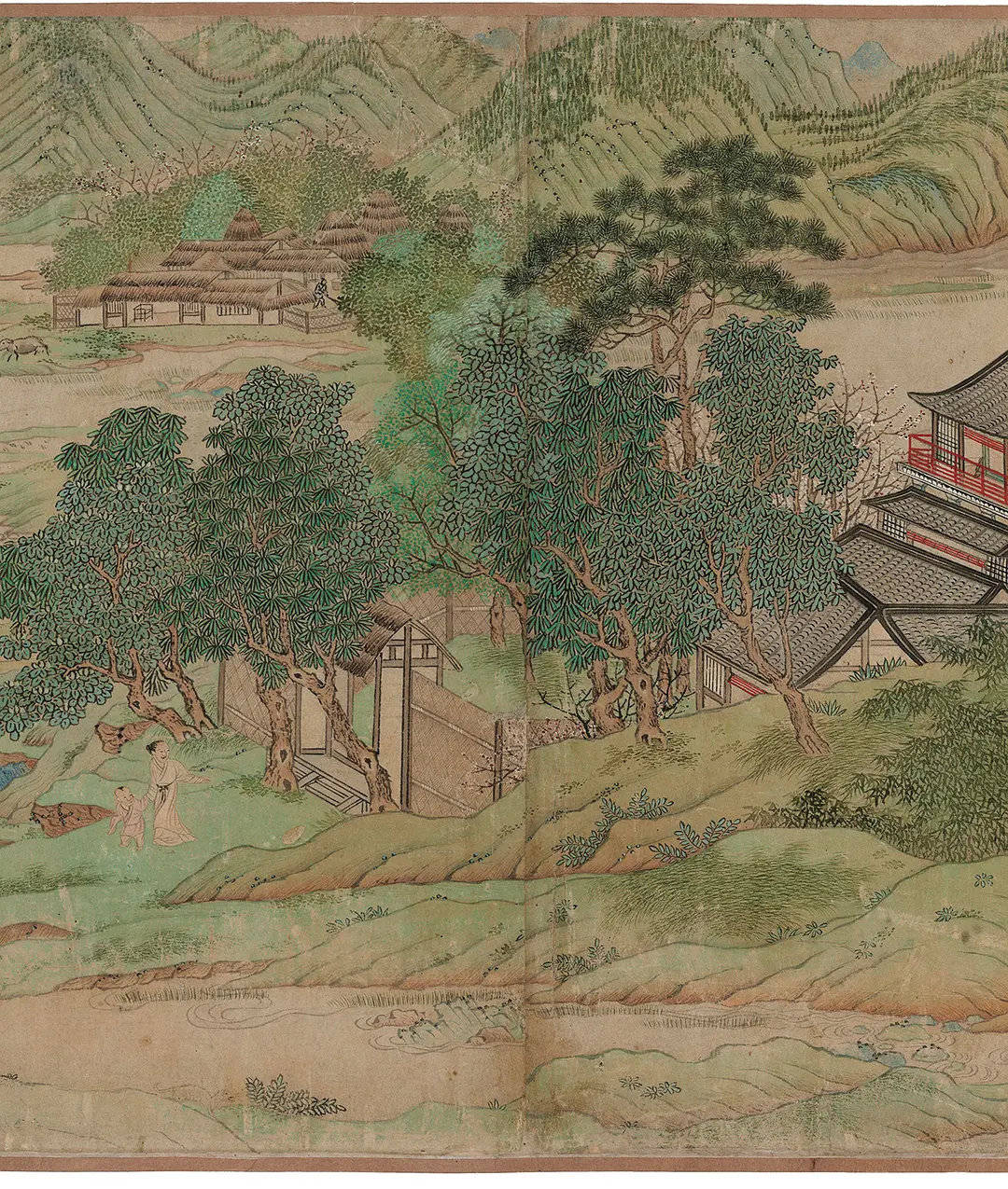仇英 《桃花源图》 历代国画 第22张