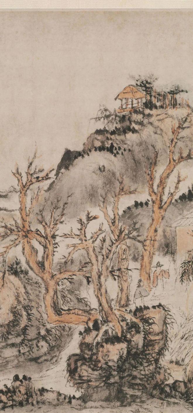 髡残《春山图》 历代国画 第4张