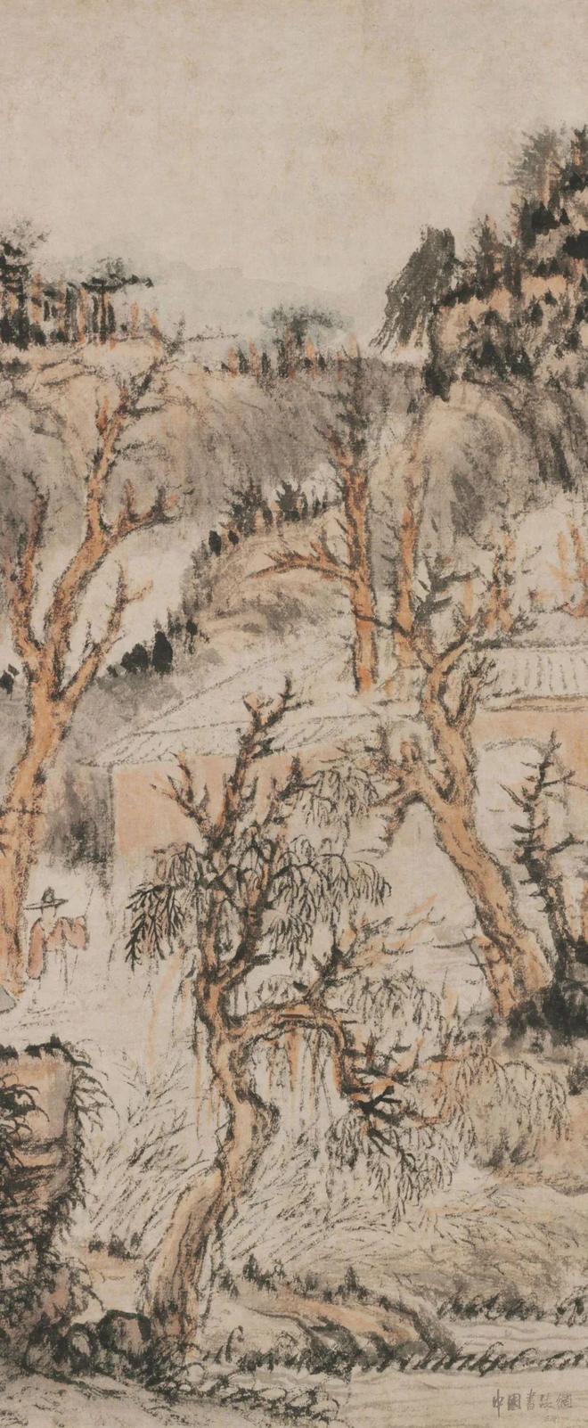 髡残《春山图》 历代国画 第3张