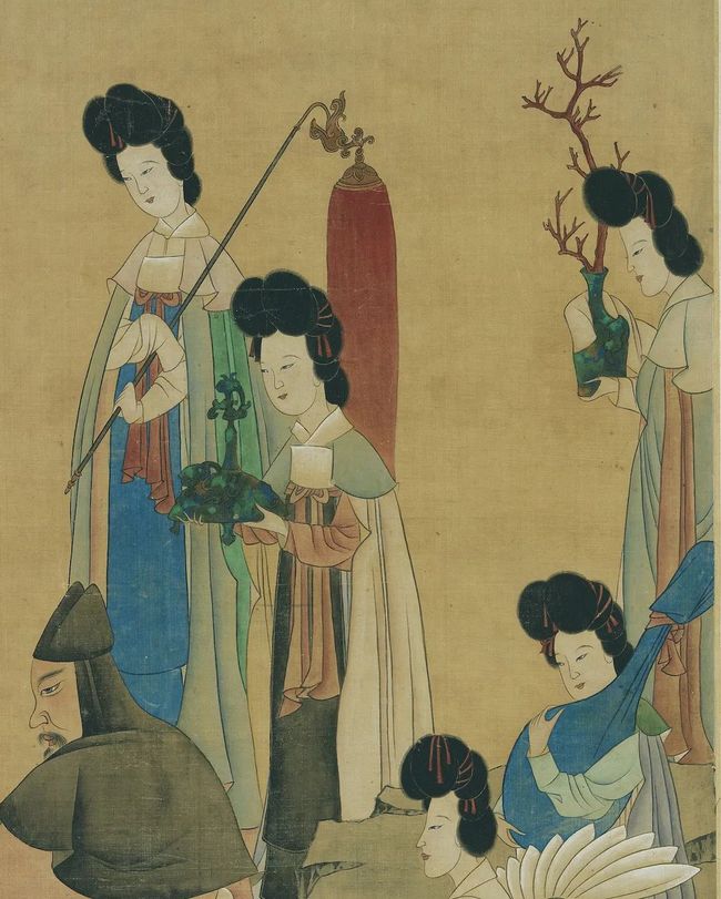 陈洪绶《抚琴图》 历代国画 第2张