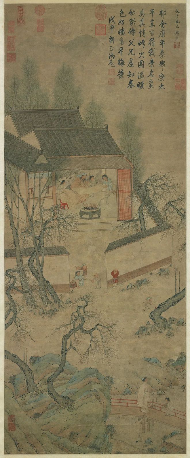 钱贡《太平春色图》 历代国画 第1张