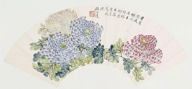 顾伯达《菊花》 历代国画 第14张