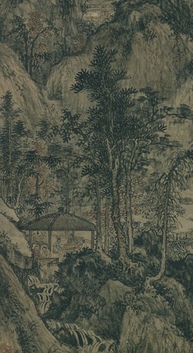 王绂《山亭文会图》 历代国画 第2张