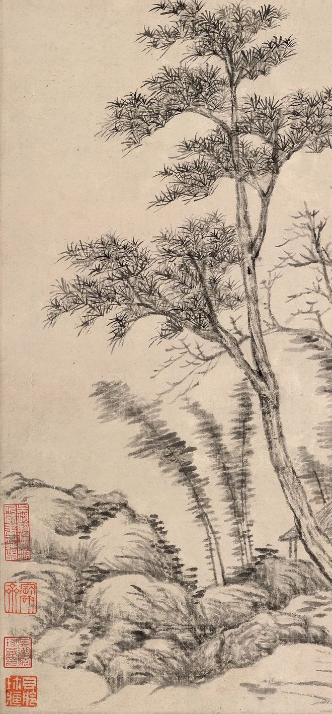 吴历《夕阳秋影图》 历代国画 第3张