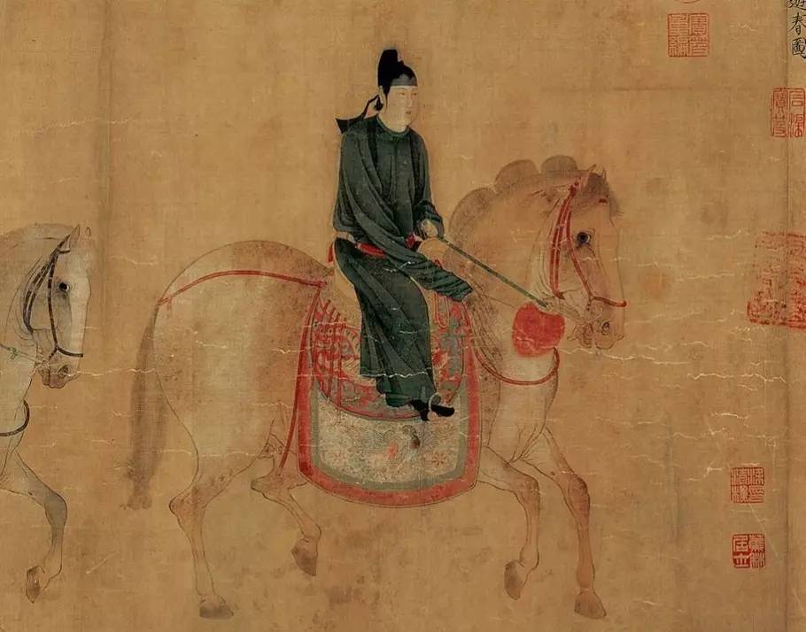 张萱《虢国夫人游春图》 历代国画 第2张