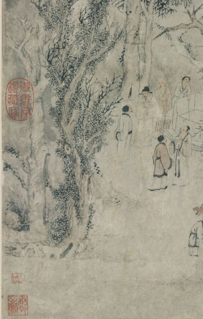 钱穀《惠山煮泉图》 历代国画 第3张