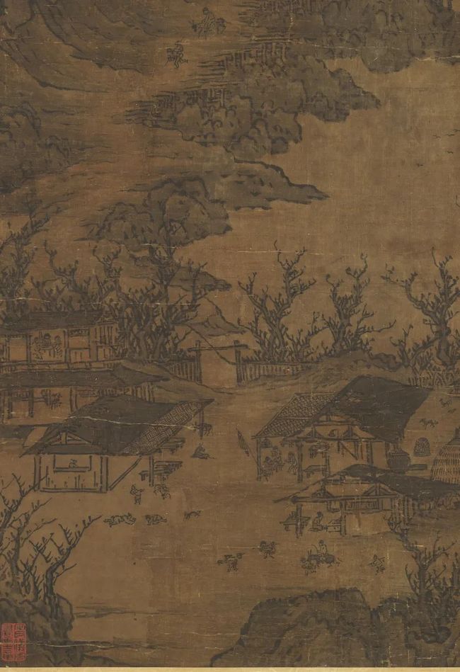 关仝《关山行旅图》 历代国画 第3张