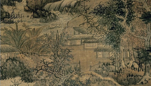 蓝瑛《茅亭话旧图》 历代国画 第2张