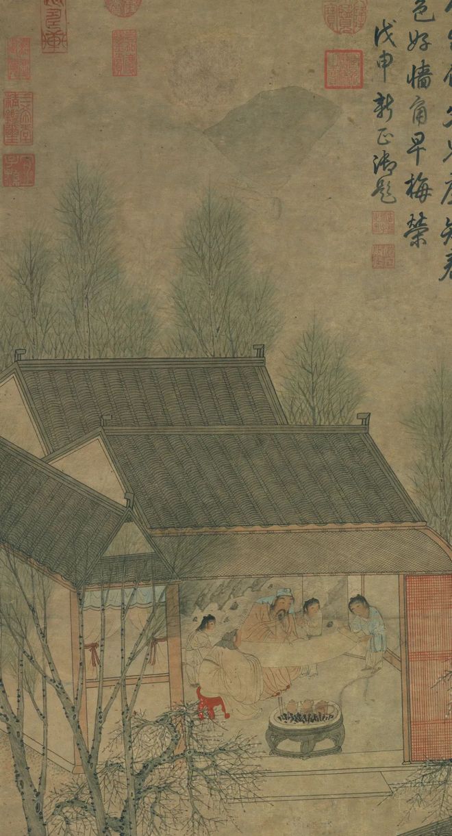 钱贡《太平春色图》 历代国画 第7张