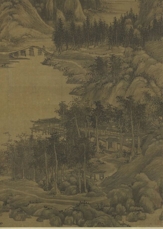 五代 巨然《秋山问道图》 历代国画 第2张