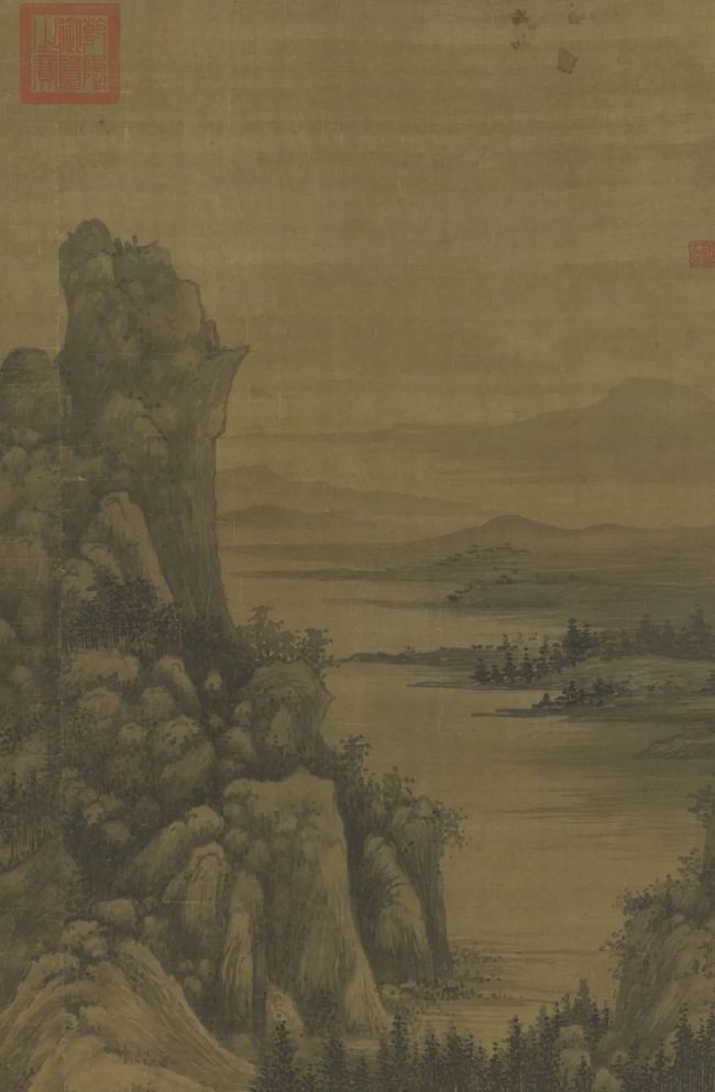 五代 巨然《秋山问道图》 历代国画 第4张