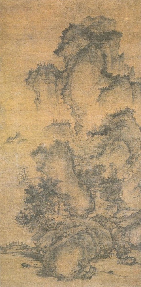 郭熙《山村图》轴 历代国画 第1张