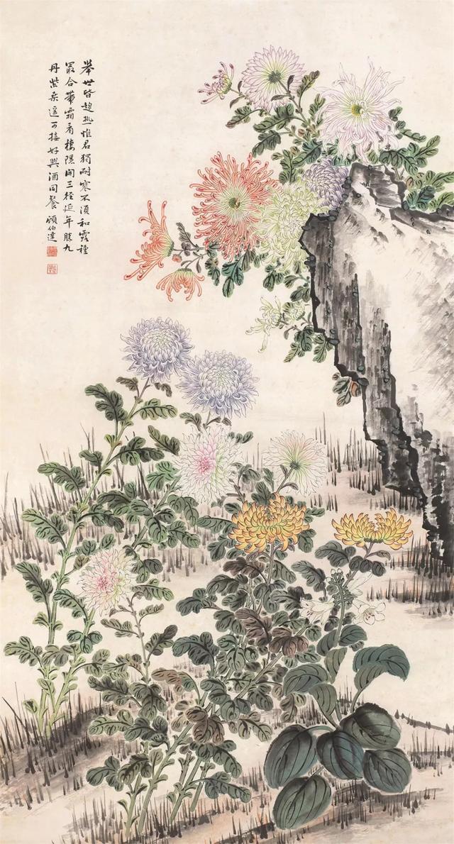 顾伯达《菊花》 历代国画 第23张
