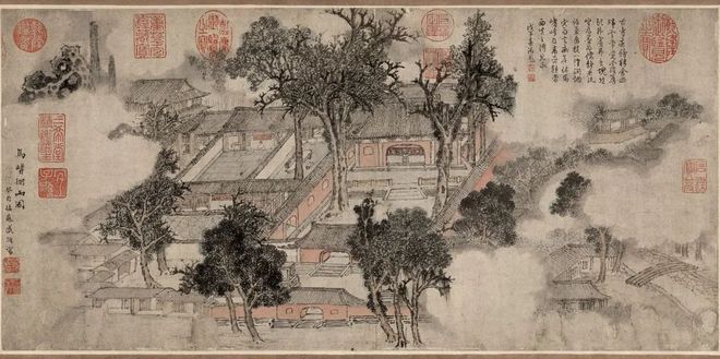 盛颖 《马耆烟雨图》 历代国画 第1张