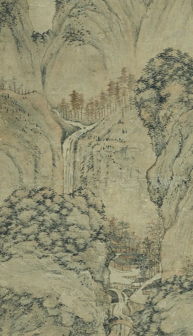 陆治《仿王蒙林壑消闲》 历代国画 第4张