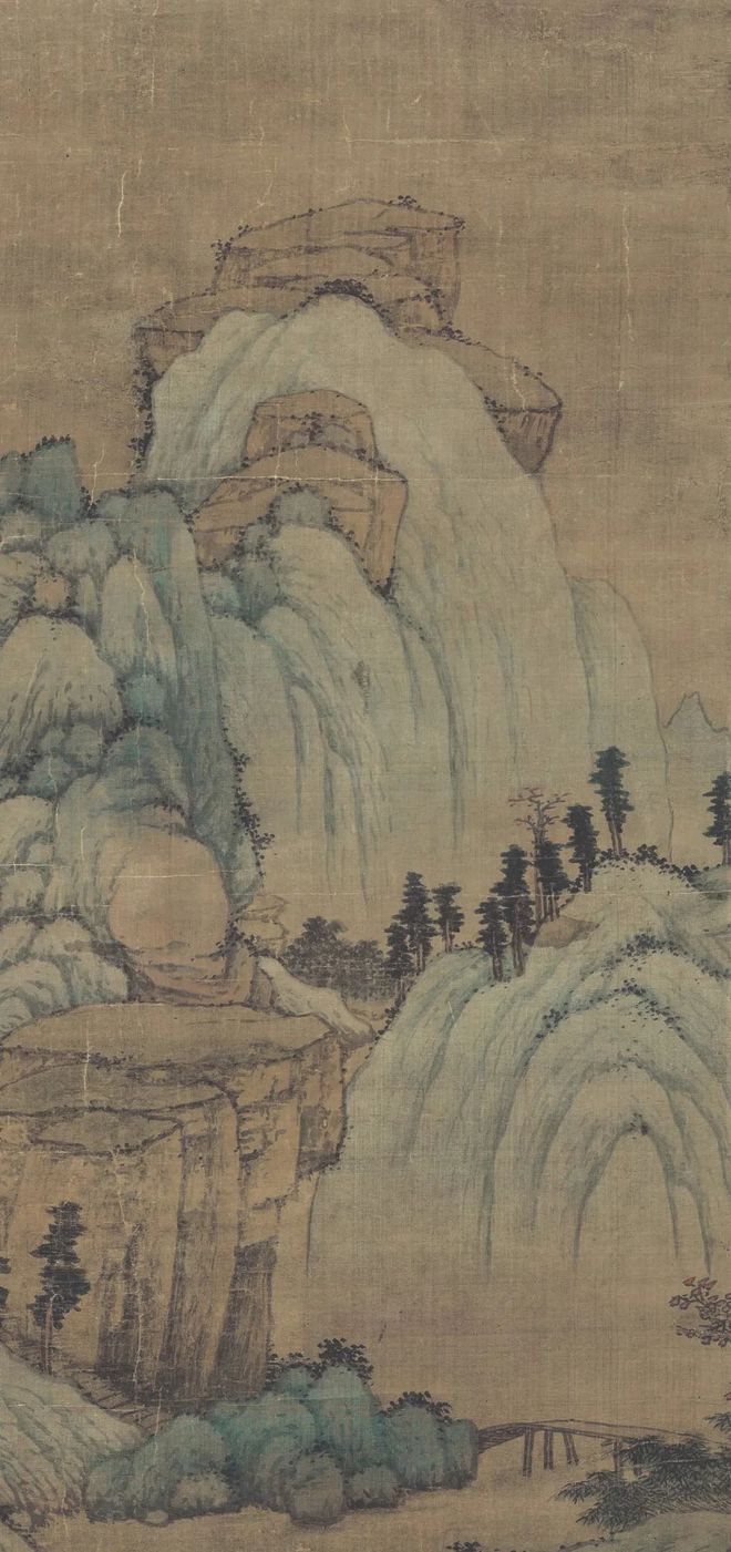 沈周 《青绿山水图》 历代国画 第4张