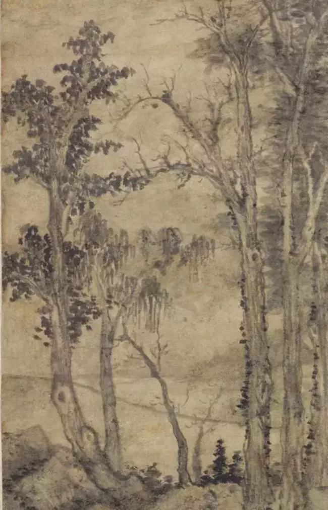 元 倪瓒《秋林野兴图》 历代国画 第4张