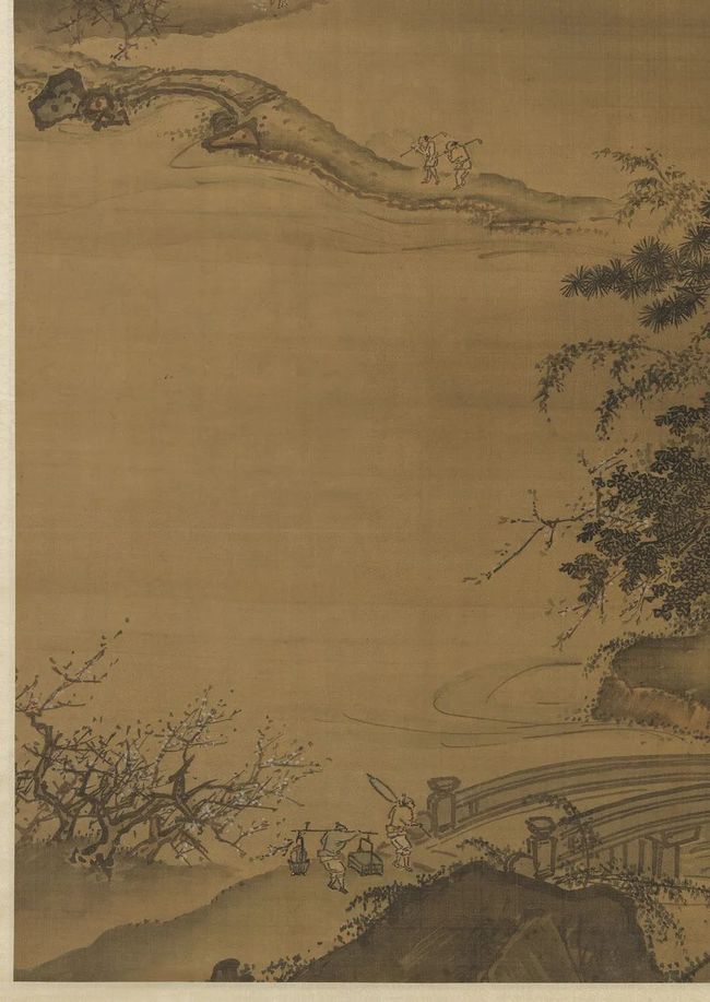 戴进《春游晚归图》 历代国画 第3张