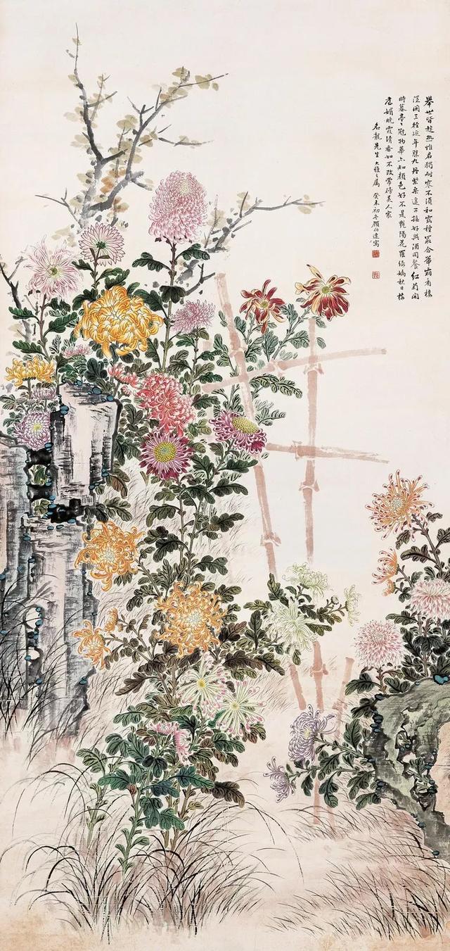 顾伯达《菊花》 历代国画 第2张