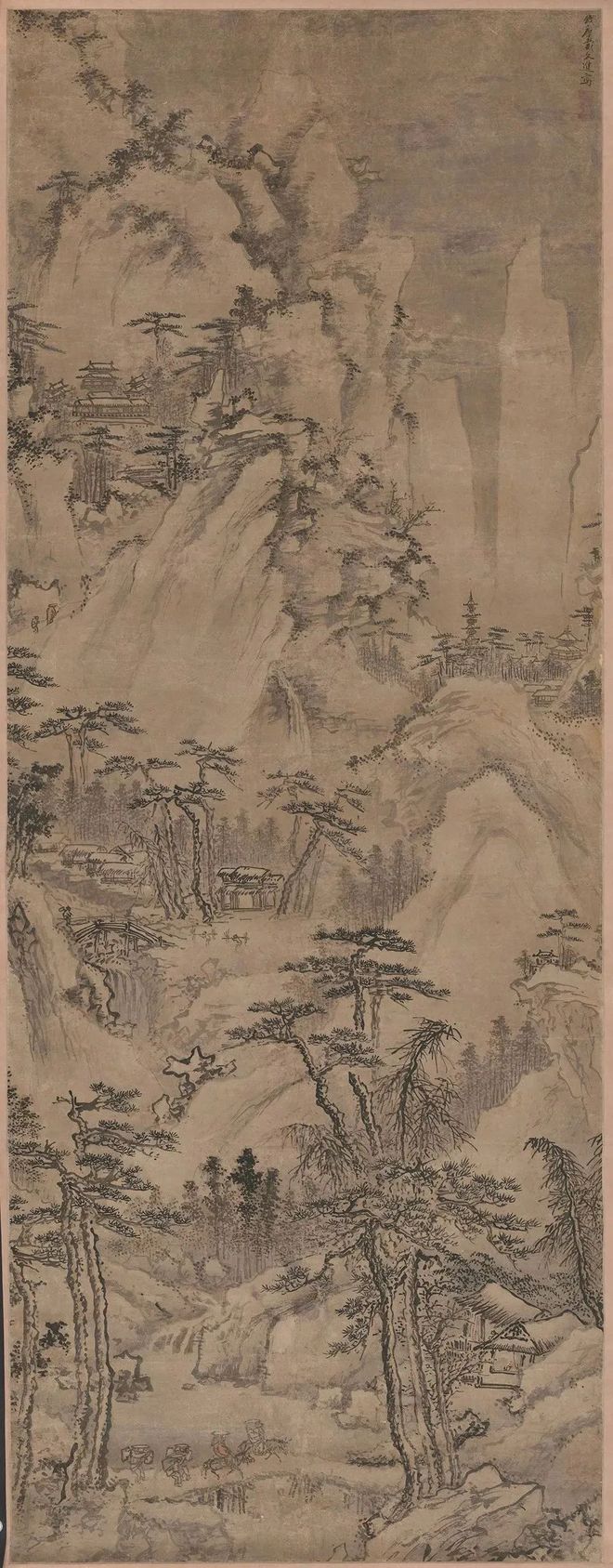 戴进《雪山旅行图》 历代国画 第1张