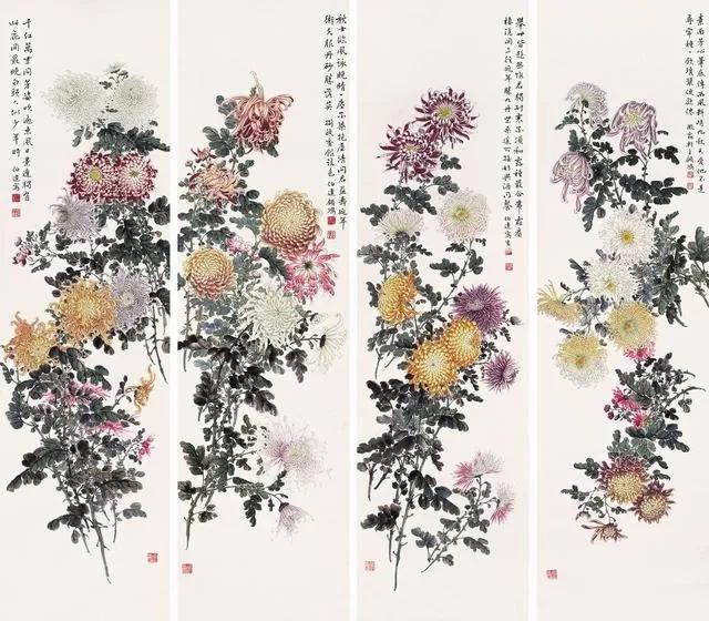 顾伯达《菊花》 历代国画 第8张