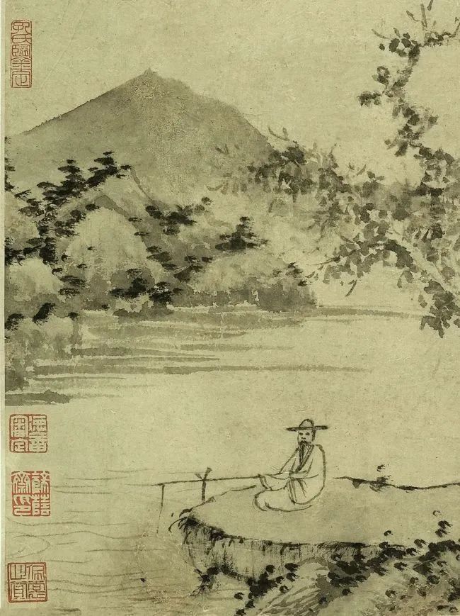 明 沈周  《垂钓图》 历代国画 第3张