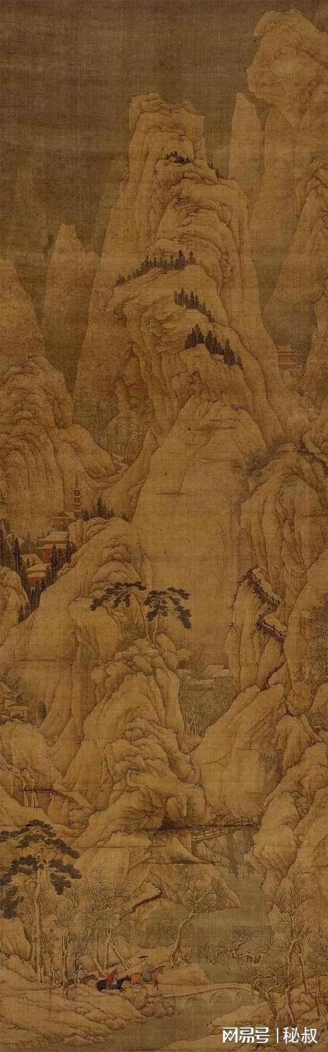 明 仇英《寒山行旅图》 历代国画 第1张