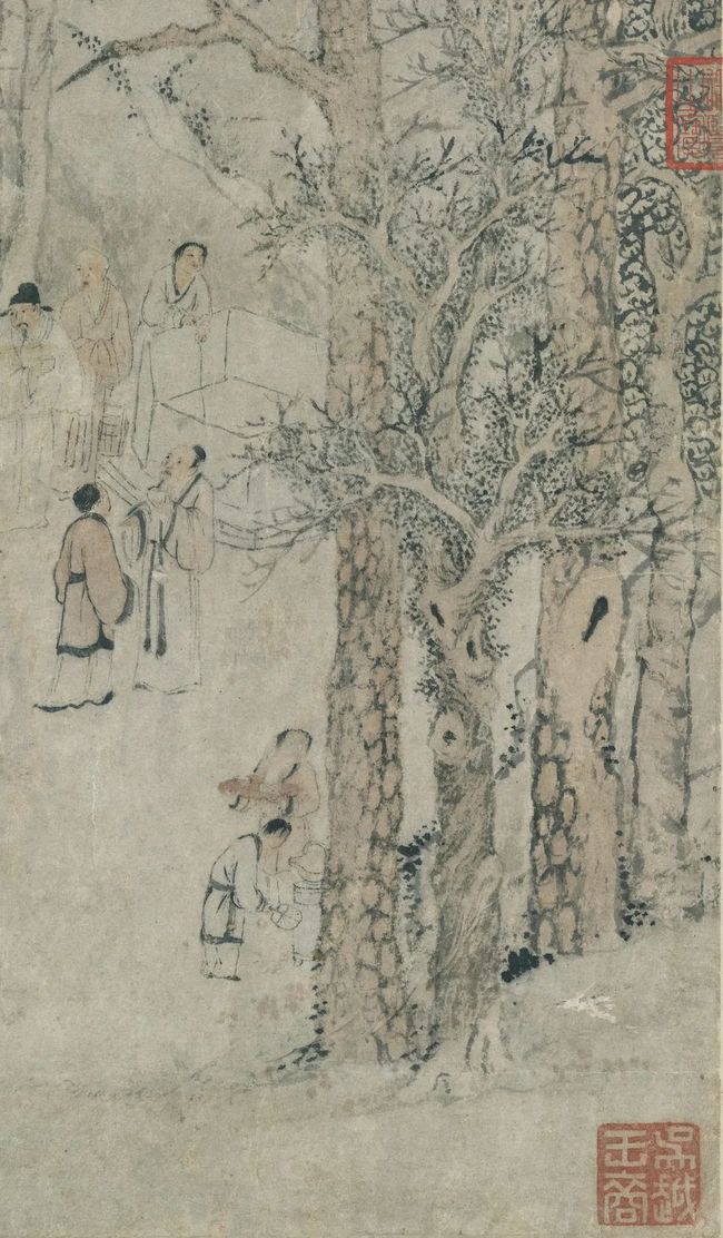 钱穀《惠山煮泉图》 历代国画 第2张