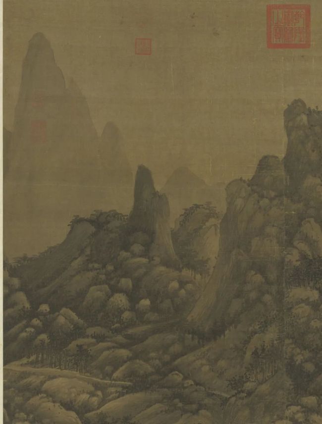 五代 巨然《秋山问道图》 历代国画 第5张