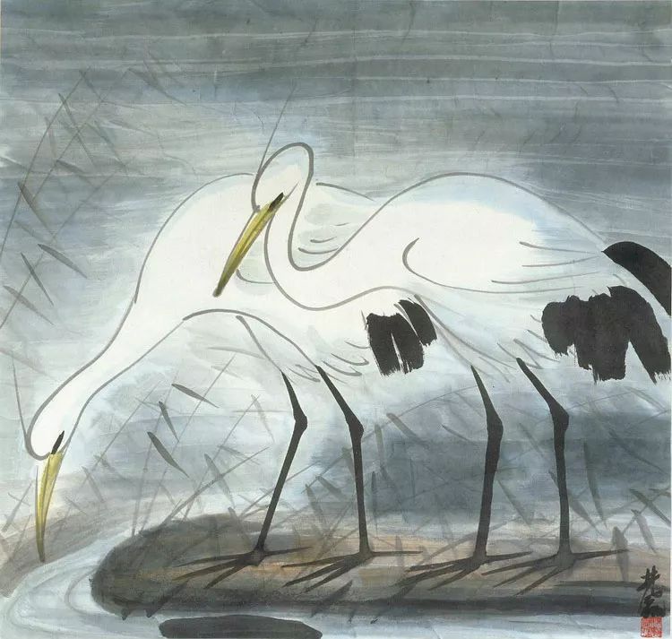 林风眠 笔下的呆萌小鸟 历代国画 第48张