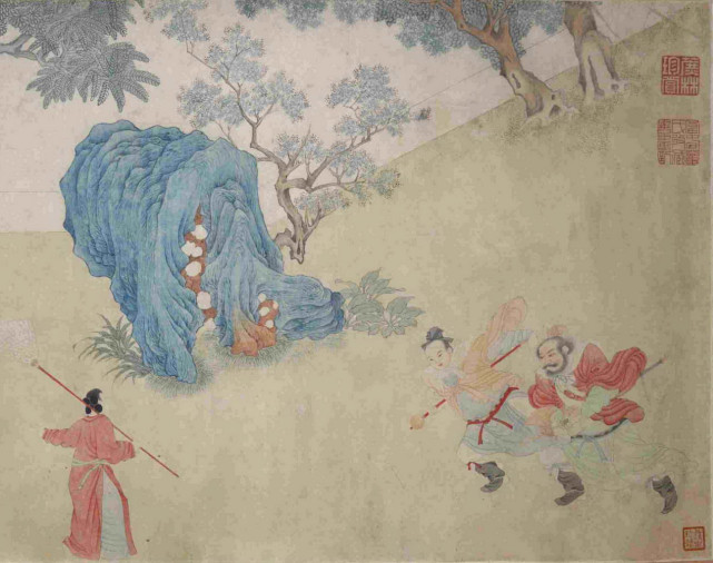 丁云鹏《冯媛挡熊图》卷 历代国画 第1张