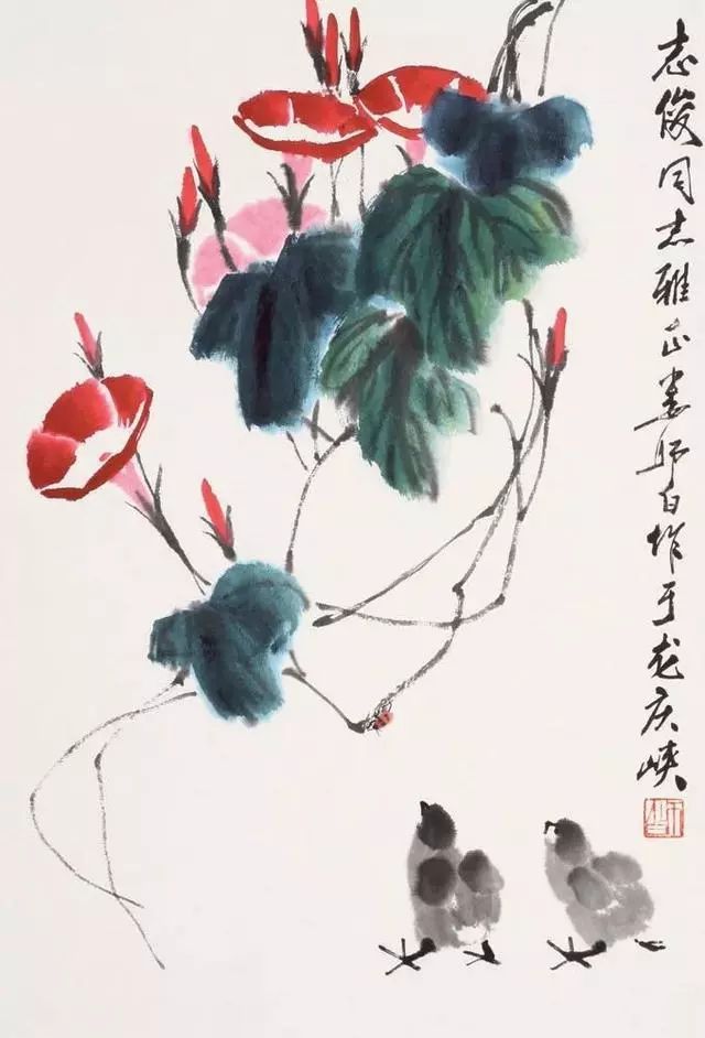 娄师白 《牵牛花》 历代国画 第3张